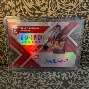 2018 Panini Elite Draft Picks Sam Darnold #101 Status Red Die-Cut Autographs /30